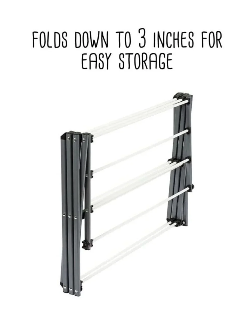 Collapsible Clothes Drying Rack - Space-Saving, 24 ft Drying Capacity for Delica